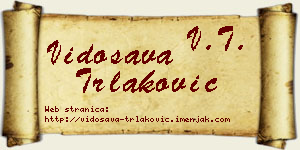 Vidosava Trlaković vizit kartica